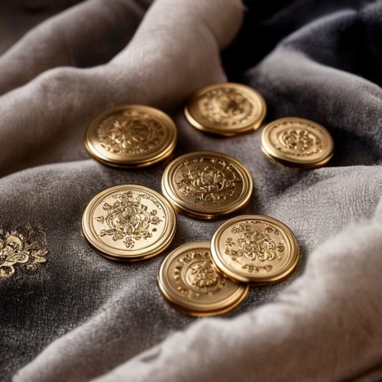 Antique Gold Metal Buttons — 24 pc