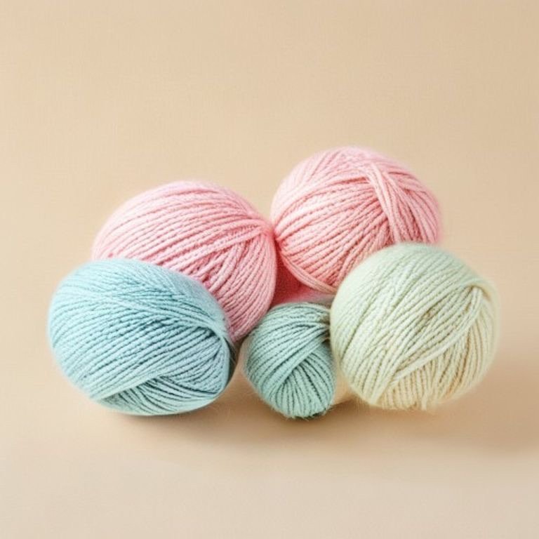 Soft Acrylic Knitting Yarn — 4 Pastel Balls