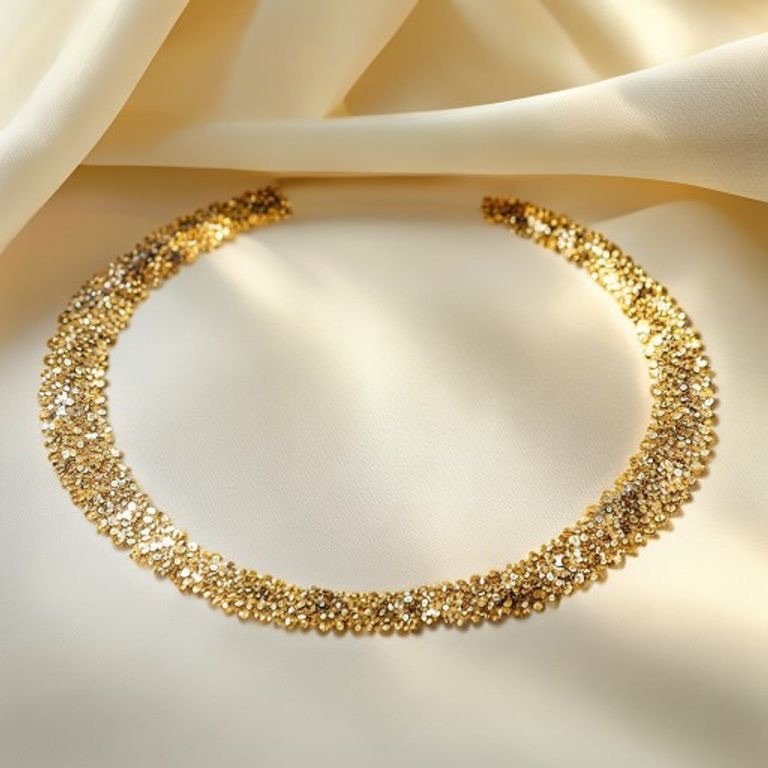 Sequin Border Trim — Antique Gold (per metre)
