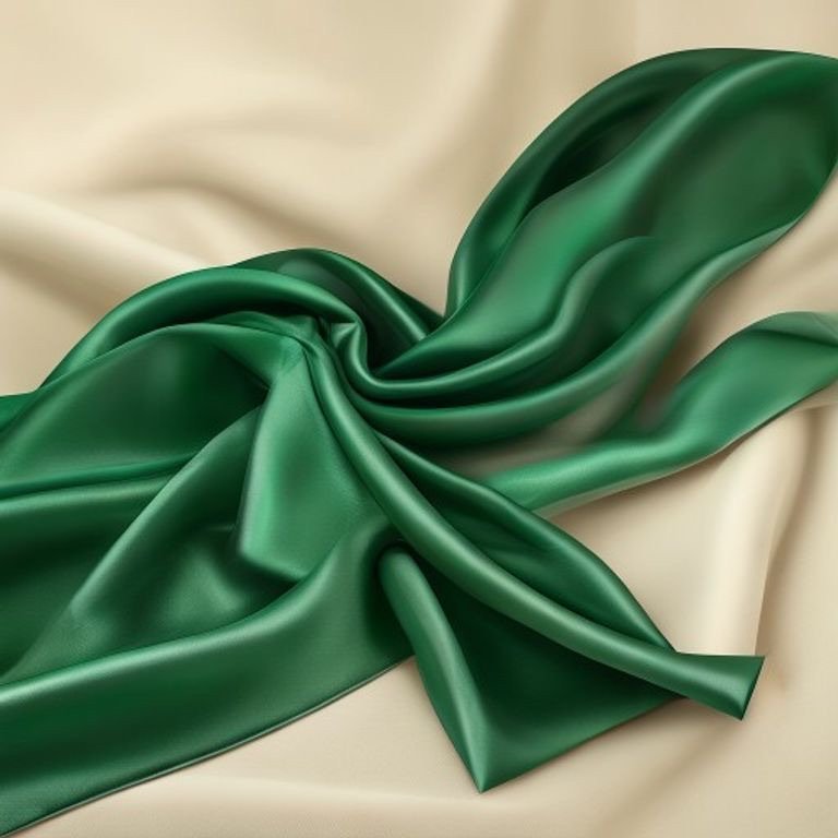 SilkTouch Malai Satin — Emerald (per metre)