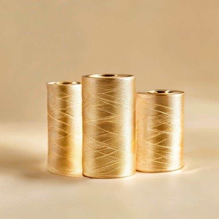 Metallic Zari Thread — Gold, 3 Spools